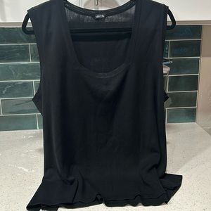 Blk Misook square neck sleeveless knit top XL Excellent condition. Office or cas